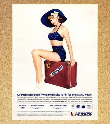 #ad Air Pacific Swimsuit Model Fiji Super Models Magazine Print Ads Poster 2011 $12.99