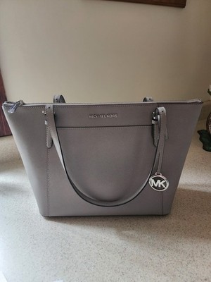 Michael Kors Ciara Leather PVC Large Top Zip Tote Bag Handbag Blossom