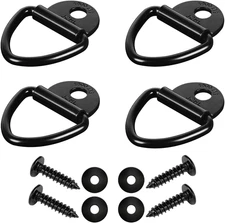 Cargo V-Ring Tie-Down Anchors 4 Pack, 2” Bolt-On, 4000 lb Break Strength