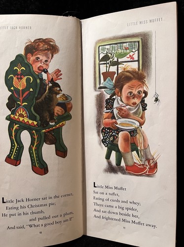 Vintage 1942 First Edition The Tall Book of Mother Goose Hardcover Color Nursery - Picture 3 of 6