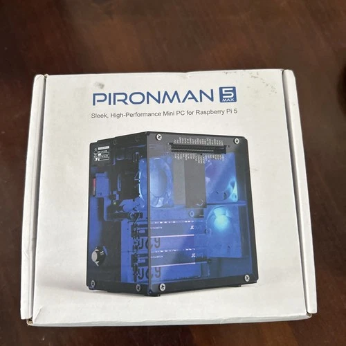 Pironman 5-MAX Dual NVMe M.2 SSD PCIe PC Case for Raspberry Pi 5 NAS RAID 0/1