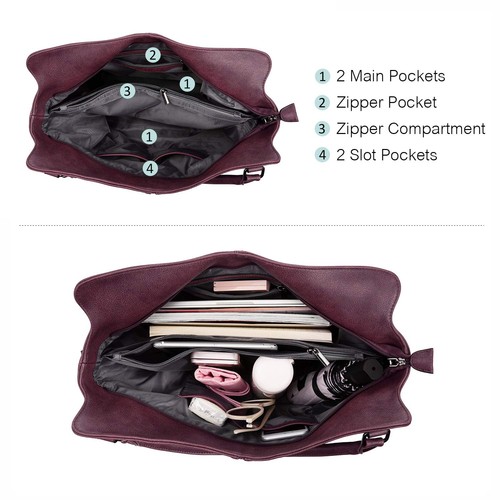 Concealed Carry Hobo Purse for Women Faux Leather Crossbody Shoulder Bags Lar... - Picture 3 of 6
