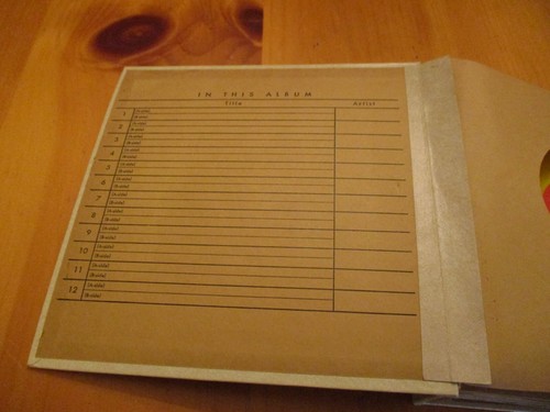 Vintage 7.5" 45's Record Storage Album Book Holder Folder 11 Pocket w 11 45s #3 - Picture 5 of 18