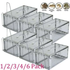 1-6pc Live Humane Cage Trap for Squirrel Chipmunk Rat Mice Rodent Animal Catcher