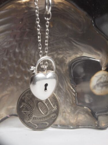 MHJ 925 STERLING SILVER BELCHOR LINK BRACELET WITH SAFETY CHAIN & HEART LOCKET - Picture 8 of 8