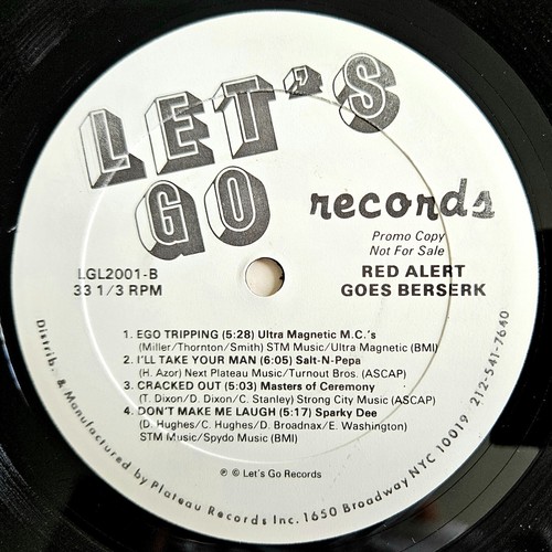 1987 - VARIOUS - RED ALERT GOES BERSERK LP - LET'S GO PROMO - ULTRAMAGNETIC MC'S - Picture 2 of 4