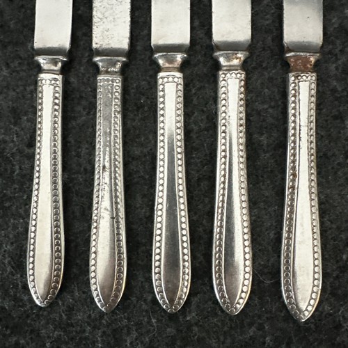Vintage Set of Five 1847 ROGERS BROS. WARRANTED Fruit KNIVES 6-3/8" Silver Plate - Picture 7 of 14