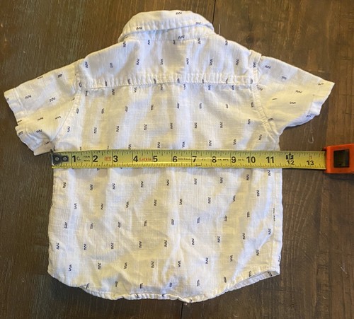 Volcom Little Boys 2T Short Sleeve Button Down Shirt Linen Blend - Picture 4 of 5