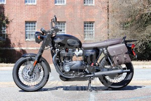 Triumph Bonneville T100 T120 Left Side Solo Bag Black Brown Tl01