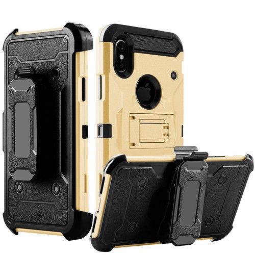 For Apple iPhone X/XS Case Hybrid Shock-proof Protective Belt Swivel Clip Stand - Bild 16 von 36