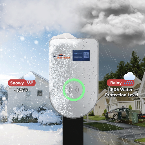 Estación de carga de cargador de vehículo eléctrico de 48 amperios nivel 2 25 pies APLICACIÓN WIFI NEMA14-50 - Imagen 5 de 9