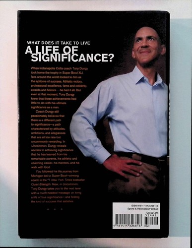 Poco común firmado por Tony Dungy Nathan Whitaker tapa dura de la NFL Colts Coach 2009 - Imagen 2 de 3