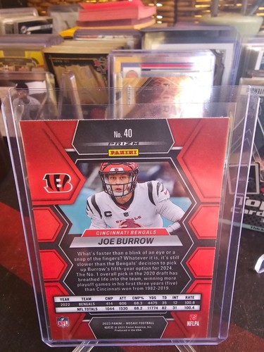 Panini Mosaic Joe Burrow #40 Silver Prizm 2023 - Imagen 2 de 5