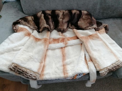 Natural fur coat shered BEAVER , БОБРИК, Biberpelzmantel with mink collar. - Bild 11 von 12