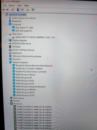 Acer Aspire TC-1660 512GB SSD Intel Core i5-10400 2.9GHz 16GB RAM Win 11 Home - Bild 10 von 10