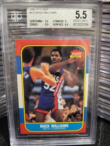 1986 Fleer Basketball BUCK WILLIAMS #123 BGS 5.5 - 第 1/2 張圖片