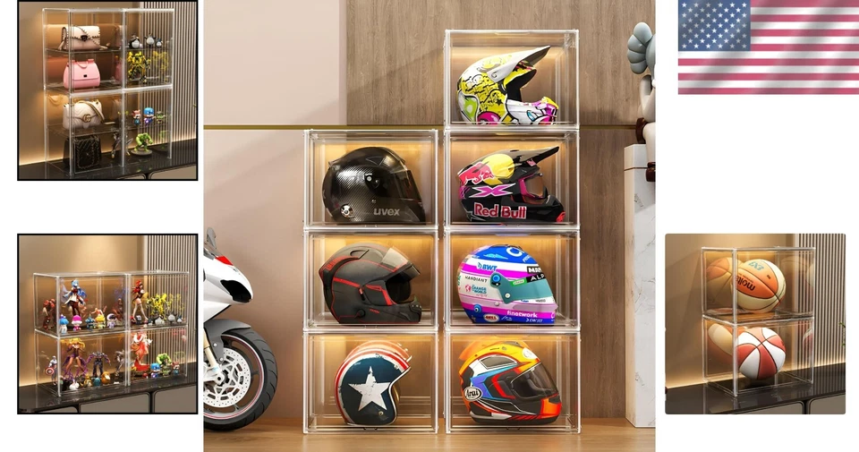 Clear XL Storage Bins with Magnetic Lid - Stackable and Dustproof for Home Use - Image 2 of 4