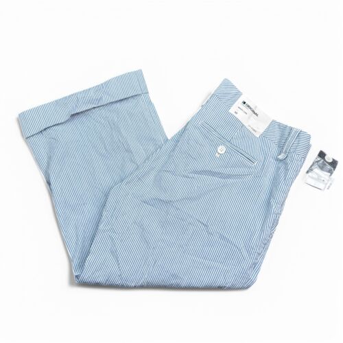 NWT GAP Original Cropped Pants Womens Size 10 Blue White Striped Stretch