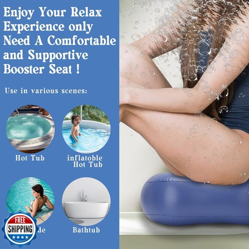 Asiento elevador de bañera de hidromasaje mejorado para adultos, con fondo antideslizante e inflable - Imagen 3 de 5
