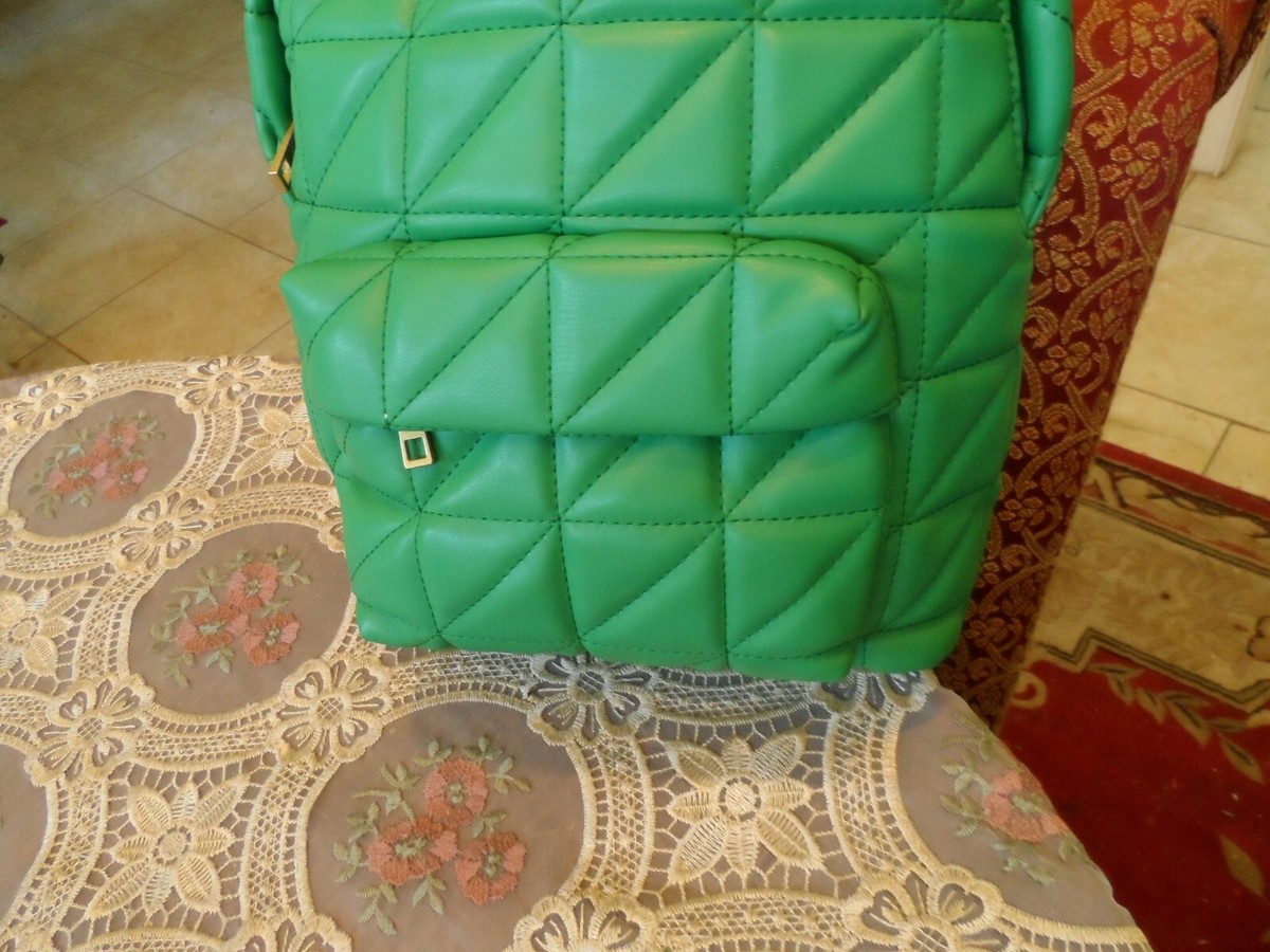 Zara mint green faux leather backpack. TEXTURED BACKPACK - Khaki Green | ZARA United States main image 3