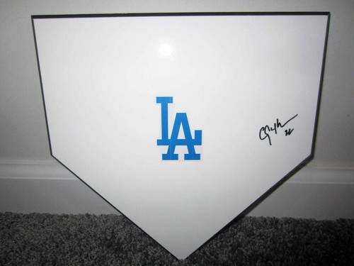 CLAYTON KERSHAW Los Angeles Dodgers SIGNED Cy Young MVP Home Plate Base w/ COA