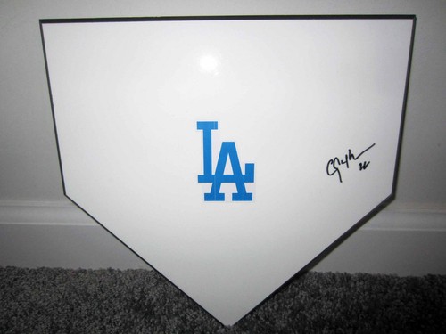 CLAYTON KERSHAW Los Angeles Dodgers SIGNED Cy Young MVP Home Plate Base w/ COA - Picture 1 of 2