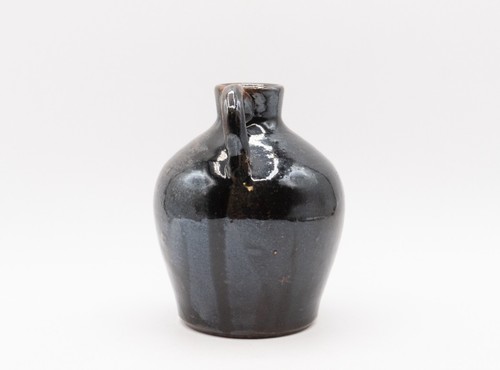 Early Southern 4.75" Dark Brown Glaze Jug North Carolina Redware Pottery - Picture 4 of 8