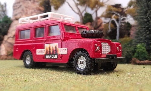* 1/36 * Corgi * Land Rover 109 WB * Forest Fire Warden * BOXED 421 Gt Britain * - Picture 2 of 12