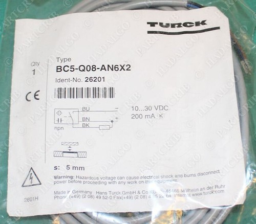 Turck BC5-Q08-AN6X2 Proximity Sensor Switch 10-30VDC 26201 NEW - Bild 2 von 3