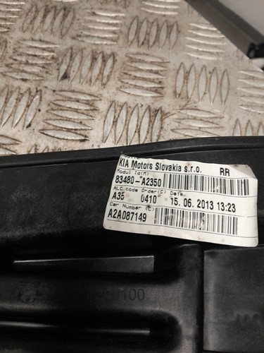 KIA CEED 2 WINDOW REGULATOR ELECTRIC (REAR PASSENGER) 5DR 83480-A2350 12-18 - Picture 22 of 23