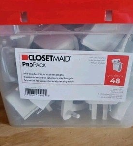 ClosetMaid 2186400 ProPack Pack of (48) Pre-Loaded Side Wall - White