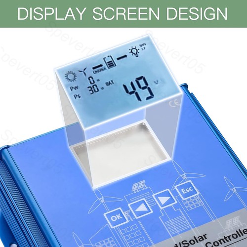 2000W Solar Wind Hybrid MPPT LCD Charge Controller w/ Dump Regulator 12/24V 48V - Picture 4 of 19