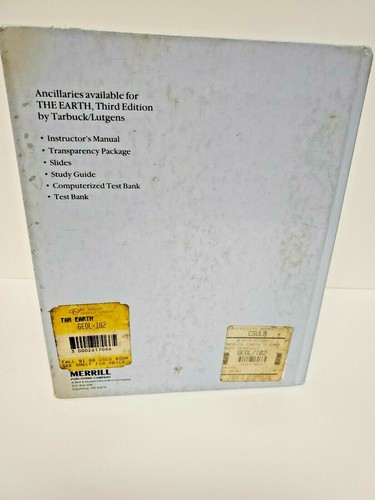 EARTH: AN INTRODUCTION TO PHYSICAL GEOLOGY, 3RD EDITION, TARBUCK - LUTGENS - Imagen 6 de 8