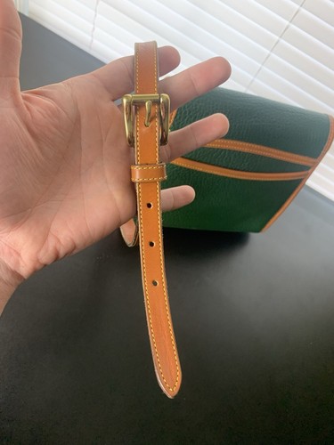 Vintage Green Dooney & Bourke Leather Equestrian Crossbody Medium Essex Purse - Picture 12 of 19