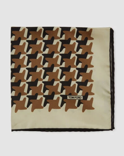 Plaza de bolsillo geométrico Tom Ford Pañuelos para hombres
