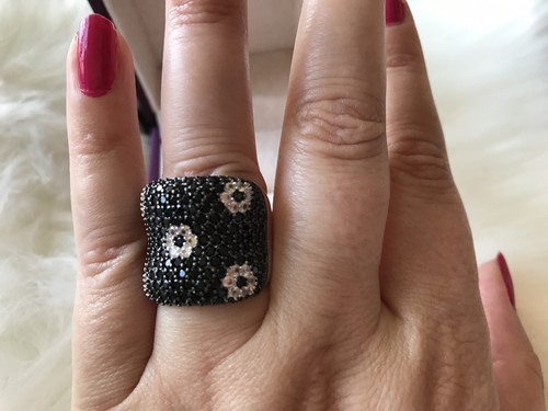 Brand New Boi Ploi, Black Spinel Ring, Sterling Silver, Size O Or R - Picture 12 of 12