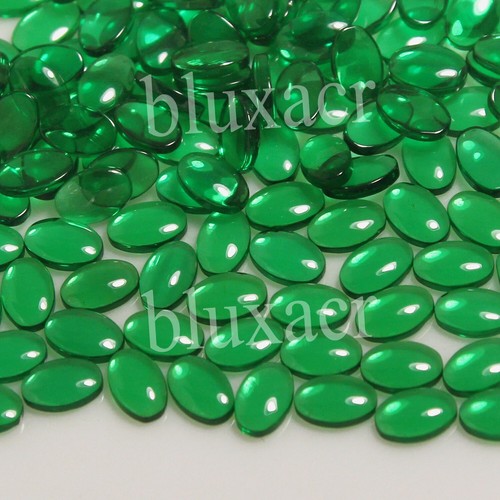 Lotto 1000 pezzi smeraldo verde colombiano naturale 7x5 mm cabina ovale sfusa... - Foto 4 di 6