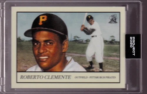 Roberto Clemente Pirates Art by Oldmanalan Topps Project 2020 68 1955 164 w/ Box