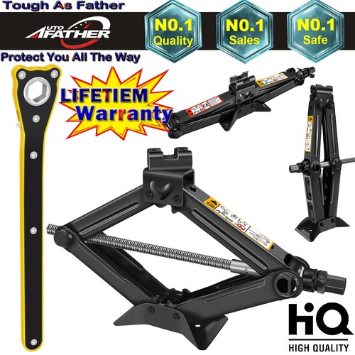 PRO. Scissor Jack 2 Ton Steel Scissor Car Lift Jack Kit with Hex Wrench Handle
