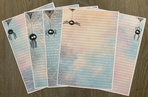 Spider Writing Paper, A4 Writing Paper, Spider Stationery, Writing Set