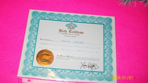 xavier SOFT SCULPTURE CABBAGE PATCH KID GIRL AQUAMARINE ED88 HTF HAIR HANDSIGNED - Picture 5 of 5