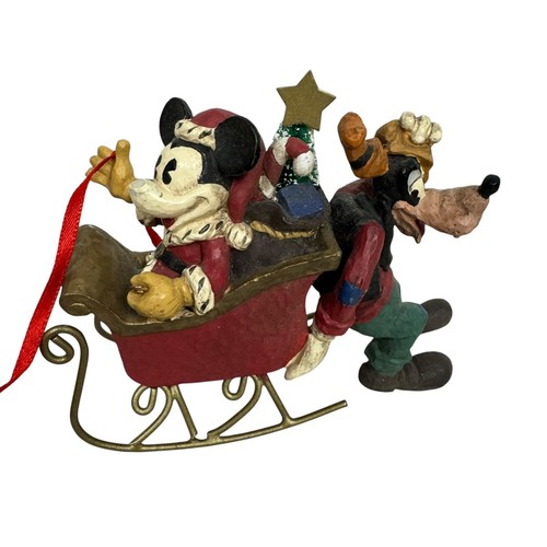 Midwest of Cannon Falls Disney Mickey Mouse Pluto & Goofy Schlitten Ornament - Fehler - Bild 3 von 5