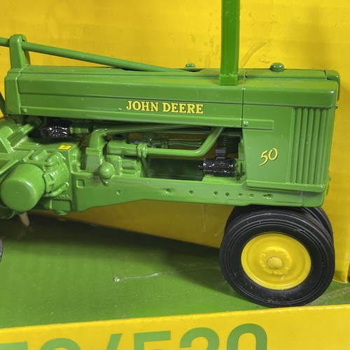 2 John Deere 1:16 Scale Ertl Die Cast Metal Model Tractors 50 & 520 ~New In Box! - Picture 8 of 12