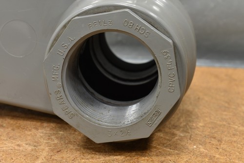 Spears 2021-025C, 2-1/2" Gate Valve, CPVC, EPDM "O" Ring - Picture 4 of 6
