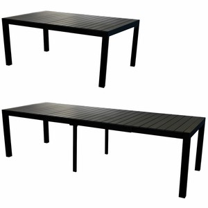 Grosser Garten Ausziehtisch Alu Polywood 224 284 344x100cm 12