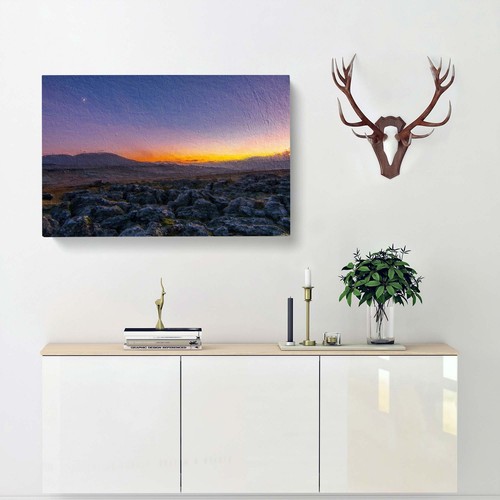 Sunrise Over The Yorkshire Dales Landscape Nature Canvas Wall Art Print Framed - Picture 4 of 7