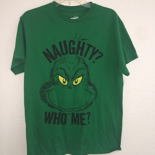 Grinch “Naughty? Who me?” T-Shirt Unisex Seuss Cosplay Costume Size Medium NWT - Picture 2 of 15