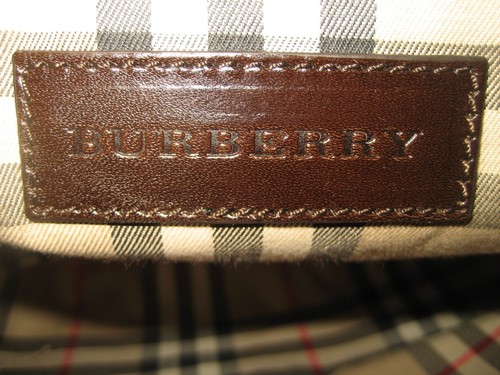 NEW $1195 Burberry Willenmore Haymarket Line Hobo Brown Leather Shoulder Handbag - Picture 8 of 12