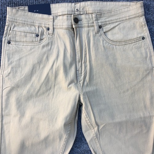 JACHS NEW YORK 5-Pocket Straight Pants Stretch Men’s 34x32 Khaki - Picture 10 of 13