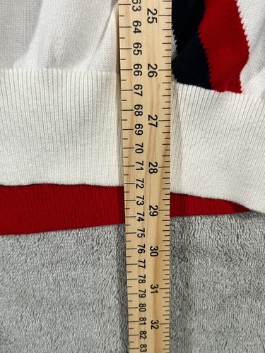 Tommy Hilfiger Hombres L Pullover Crew Suéter Universitario Retro Letterman - Imagen 5 de 9